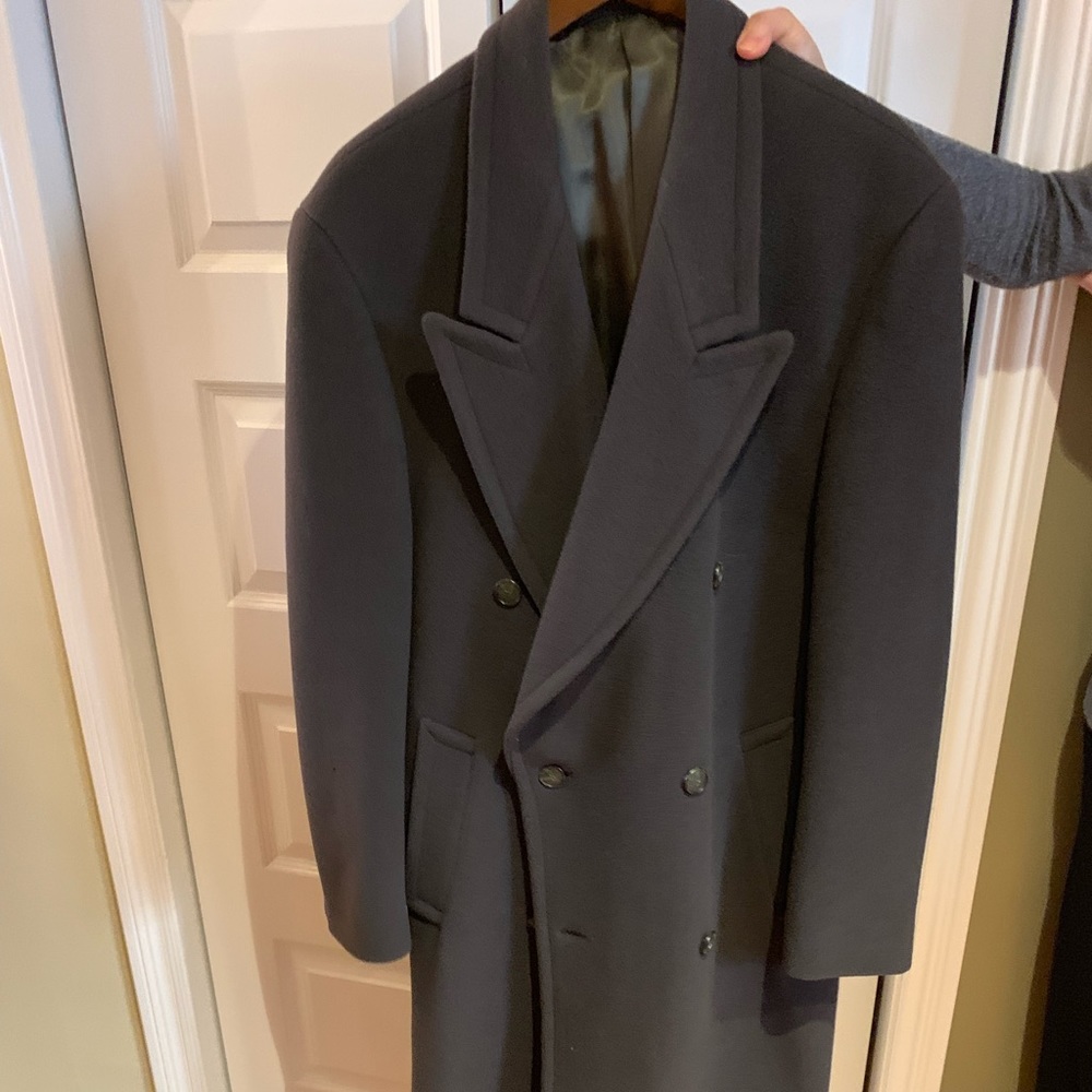 42R Men’s Overcoat Olive Marshall Field Exclusive